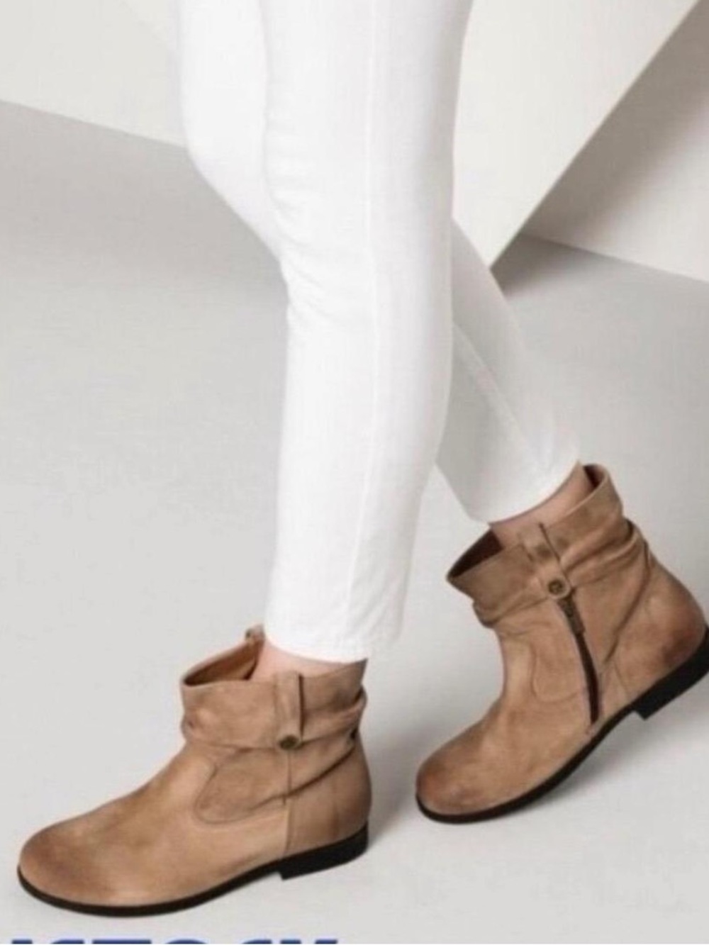 Birkenstock Taupe Suede Ankle Boots Slouchy Booties